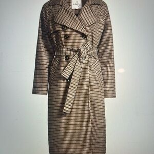 Sam Edelman Brown Plaid Coat